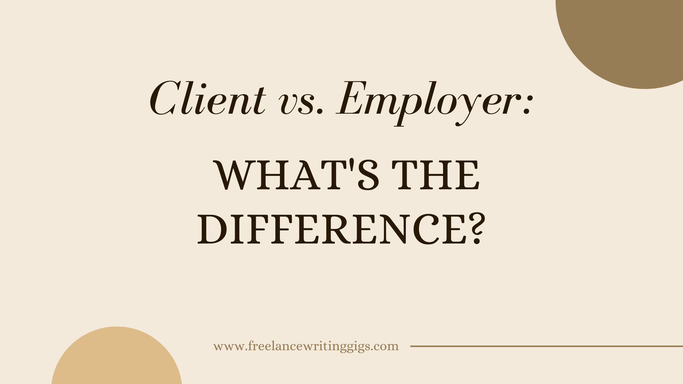 difference between a client and employer