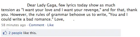 When Grammar Goes Bad…So Does Romance?
