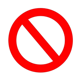 Banned Sign