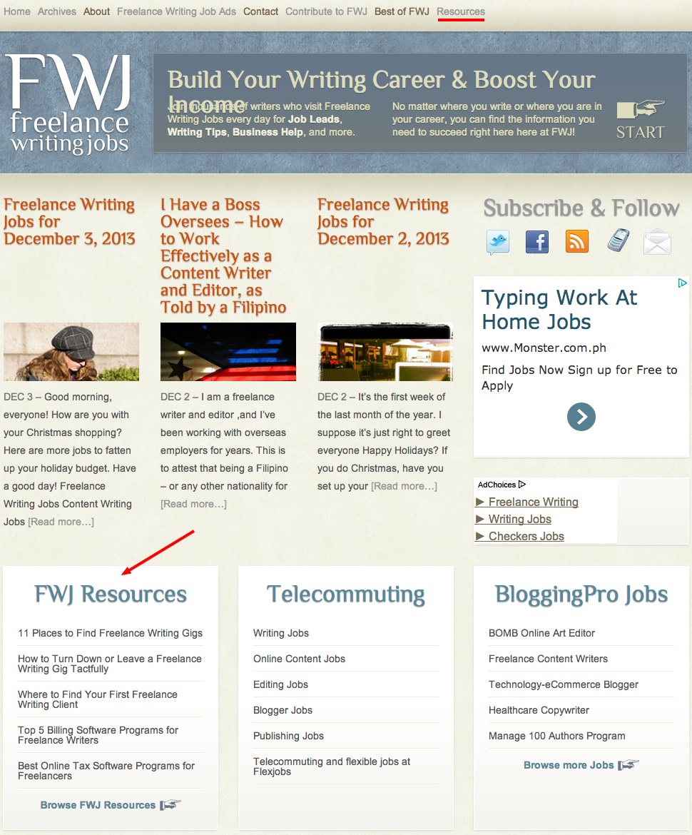 Introducing the FWJ Resources Area