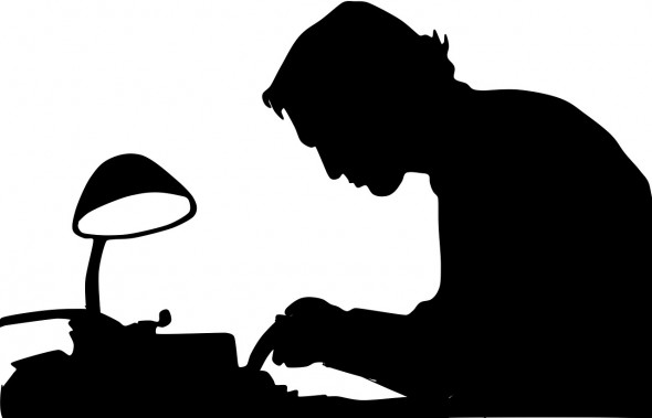 writer silhouette