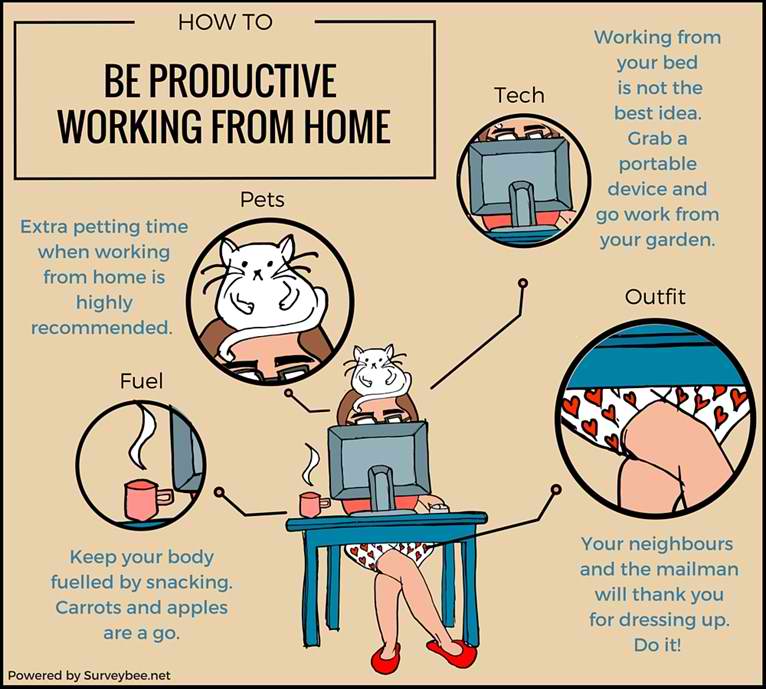 how to be productive working from home